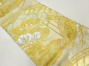 アンティーク　橋に松模様織り出し袋帯（材料）